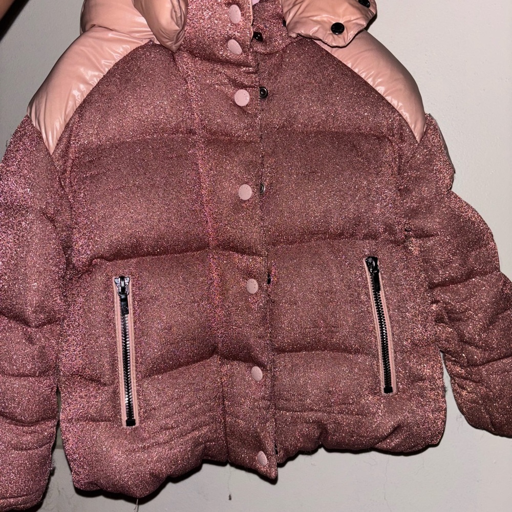 Moncler Shimmering Pink Puffer Jacket - Picture 2 of 5